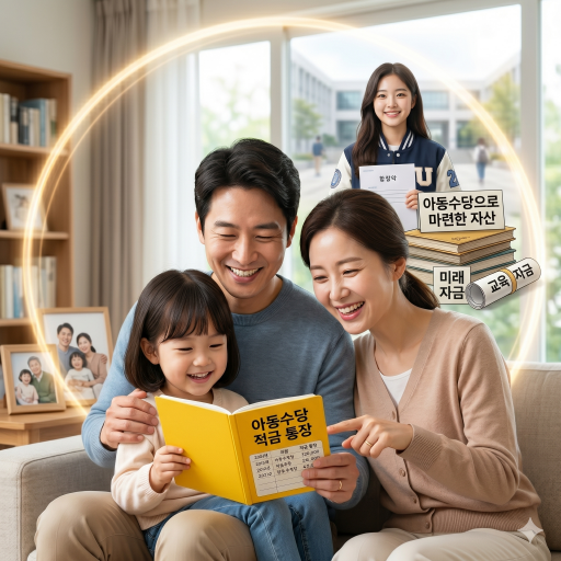 아동수당 혜택으로 자녀 목돈 마련하는 이미지