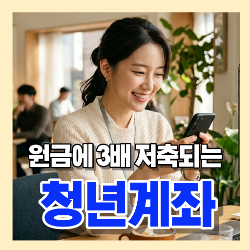 청년내일저축계좌 혜택 요약 및 저축하는 청년의 모습
